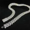 Bijoux Hip Hop pour hommes, 18mm Vvs Moissanite diamant plaqué or 18 carats, collier cubain S925 Miami chaîne à maillons glacés, vente en gros
