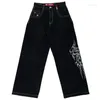 Pantalon pour hommes JNCO Jeans Y2K Harajuku Hip Hop Graphic Baggy Retro Denim Hommes Femmes Gothique Taille Haute Pantalon à jambes larges