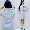 2024 Embroidery Shirt Dresses Women Casual Lapel Neck Long Sleeve Short Tunic Dress Free Ship