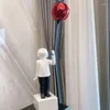 Figuras Decorativas Esculturas Simples Modernas Adornos Sala De Estar Entrada TV Gabinete Luz Globo De Lujo Figura De Niño Estatua Hogar