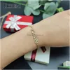 Bracelets de charme Doremi Trendy 6mm Lettre Zircon Bracelet avec pierre de naissance Nom réglable pour femmes fille bijoux femme cadeau maman 2311 Dh3Ey