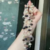 Fashion Long Pearl Neckors Chain for Women Party Wedding Lovers Gift Bride Necklace Designer Channel Jewelry With Flanell Bag272f