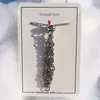 Cadenas intercambiables Soporte de cristal Collar de jaula Red ajustable Acero inoxidable para mujeres Hombres Colección de piedra B9u4