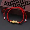 Charm Bracelets Brave Troops Lucky Red Rope Bracelet Adjustable Braided Handmade Weave Knots Chain Bangles Jewelry Gifts