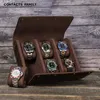 Lederen Horloge Box Organizer voor Mannen Reizen Opbergtas Luxe Horloges Pakket Case Kist voor Horloge Draagbare Retro Display 6 Slo 240122