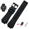 Hög kvantitet gummi Watchband för Timex Watcht2N720 T2N721 TW2T76300 Black Waterproof Silicone Sports Strap 2416mm 220706268G