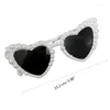 Okulary przeciwsłoneczne weselne Perl Pearl Ramka dla panny młodej dorosłe karnawał przyjmuje po szklanki nadmorskie serce