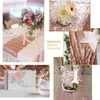 Table Cloth 2X Sparkly Rose Gold Sequin Runners 12X71 Inch Shimmer For Wedding Party Anniversary Birthday
