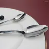 Dinnerware Sets Tableware Knife Fork Spoon Stainless Steel Set Western Steak Chopper Luxury Handle Dessert Coffee Small Scoop Party Dinner