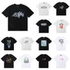 Mens T Shirt Edição Limitada Casais Tees Street Wear Verão Marca de Moda Mirs Camisa Splash-ink Letter Print Manga Curta Casual Solto Crewneck