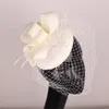 Berretti Fascinators Cappello per donna Matrimoni Incredibile copricapo con fiocco Party Kenducky Royal Ascot Pillbox Cap Fermaglio per capelli Sposa