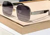 Quadratische Sonnenbrille mit goldenem Metallrahmen für Damen, Sonnenbrille, Sonnenbrille, Gafas de Sol, UV400, Brillen mit Box