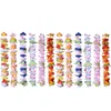 Decorative Flowers 6 Pcs Garland Hawaii Flower Necklace Hawaiian Leis Make Up Luau Banquet