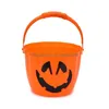 Paniers de rangement Halloween LED Portable Citrouille Panier Trick Or Treat Colourf Enfants Jouet Bonbons Seaux De Stockage Fête De Noël Decora Dhdot