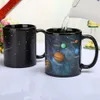 Caneca mudança de cor do sistema solar, canecas de mudança de galáxia, sensível ao calor, sublimação, café, chá, mudança de cor, copos mágicos t200104271a