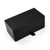 Boxing Day Promotion 60st Black Faux Leather Mens smycken Manschettknappar Box Lagring Case Cuff Links Holder Organizer Casket 240122