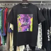 パープルブランドY2KシャツデザイナーメンズTシャツハイストリートプリントカップルカジュアルルーズトップ半袖サイズS-XL