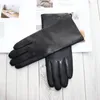 Damen-Handschuhe in Lederfarbe, Schaffell, klassischer, gerader Stil, Strickfutter, Frühling, Fahrhandschuhe, Herbst 240125