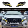 إكسسوارات السيارات DRL DRL أثناء النهار ، قم بتشغيل إشارة تويج برادو المصباح LED ANDERSBLY 14-17 PRONTS LAMP Parts