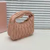 Evening Bags High Quality Designer Underarm Bag Pleated Craft Design Women's Clutch Purses And Handbags Hand For Women