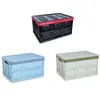 Car Organizer Foldable Storage Bin Durable Plastic Trunk/Camping Travel Box Tidy Things Up For Indoor Drop