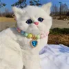 Colliers de chien Bling diamant perle chat collier chiot bébé coloré chaton collier accessoires
