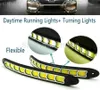 Nouveau COB LED feux diurnes DRL blanc avec clignotants jaune ambre pour voiture trucks5371039