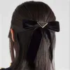 2024 Saç Klipler Barrettes Moda Yay Barrettes Tasarımcı Kadın Kızlar Kadife Saçkop Sevimli tatlı saç klipsleri