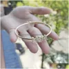 Bangle Zircon Name Bangles Personality Custom Bracelet Words Letters Women Jewelry Gift 231128 Drop Delivery Bracelets Dhtno
