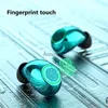 携帯電話イヤホンTWS Bluetooth Mini Invisible Wireless Headphone Hifiステレオ防水スポーツヘッドセットLEDタッチイヤホン