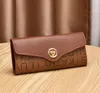 Women 7592 Fashion Long PU Leather Wallet Single Hasp Wallets Lady Ladies Long Classical Purse With Card Phone Pocket Small Handbag s