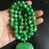 Pendant Necklaces Jade Dry Green Emerald Love