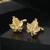 Europeiska och amerikanska mode Simple Maple Leaf Cufflinks Herr High-End Business Formal Shirt Manschett Buckle Creative Alloy Suit Cuff Buckle