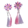 Hårtillbehör Retro Färg Matchande svärd Chrysanthemum Flower Hairpin Tassel Barn Prinsessan Huvudbonad Hanfu Drop Delivery Baby K Otfti