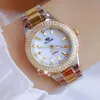 Wristwatches Waterproof Bracelet Watch Glittering Quartz With Full Rhinestones For Brides Wedding Dating Shopping