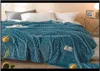 Super Soft Blankets Stripe Solid Fleece Blanket Warm Flannel Bedspread Throw On Sofa Bed Cover Thickness Bedsheet Yellow Blue 20112454261