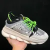 2024 Designer Italy Casual Running Shoes Top Quality Chain Reaction Wild Jewels Chain Link Trainer Casual Shoes Sneakers EUR 36-45 E19