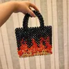 TOTEES 2024 Volcano Paern Beaded Baged Party Designer andBags for Women Exclusive andMade Andle PursesBeac Acrylic Toteh24219