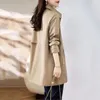 Женские плащи 2024, осенняя женская куртка с длинным рукавом, однобортная ветровка, женское пальто, повседневное свободное базовое пальто цвета хаки, верхняя одежда