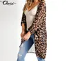 Celmia Summer Beach Leopard مطبوعة كيمونو كارديجان تستر على قمم طويلة قميص فضفاضة قميص blusas mujer بالإضافة إلى حجم S5XL Y20065120682