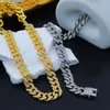 Hip Hop plein de diamants Cool collier cubain hommes plein de diamants accessoires chaîne en or collier Bracelet