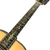 41 -calowy D45 Forma 12 String Black Finger Real Abalone Acoustic Guitar