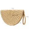 Totes Straw andMade Weave Clu Bag Cristmas Gift Solid Pouc Purse Kvinnliga ledtrådar Kaki Summer Boe Beac Plånböcker Poneh24219