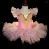 Palco desgaste branco cisne lago profissional ballet tutu para criança crianças bailarina festa trajes de dança vestido 8 cores