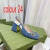 Summer Women Sandal Beach designer shoes fashion 100% leather Belt buckle Thick heel Heels lady Sandals Metal cowhide Work Womens Shoes size 35--42 Genuine leather sole