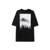 Fashion Brand Fear Cloud Mountain Landscape Print Large Short Sleeved Mens Casual Pullover T-shirt