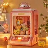 Barn Diy Electric Claw Machine Girl Grab Mini Doll Clip Gashapon Music Crane Game Barn Toy For 3 Year Gifts 240123