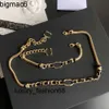 Armband Top Necklace Designer Armband Halsband Stämpel Halsband FADE Fashion 18K Gold Plated Womens Designer Chaanll Halsband Choker Letter Pendant Chain Chain