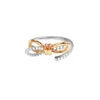 Swarovski ringar designer kvinnor original kvalitet band ringar bowknot rose guld kristall ring smycken engagemang valentiner dag födelsedagspresent