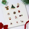 Broches Pinos de esmalte Papai Noel Bell Elk Flake de neve do Natal Broche Broche Crianças Ano Pino 3pcs/Configuração Presente de Natal Para Mulheres